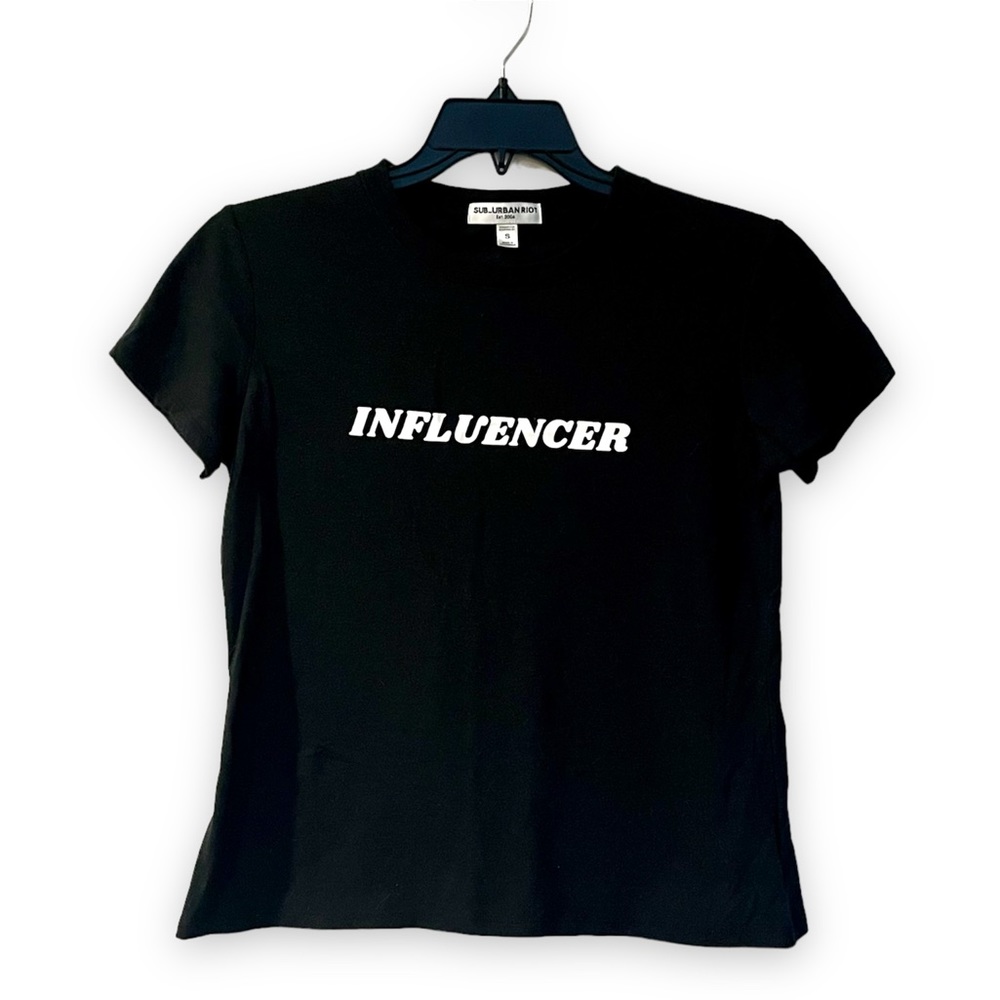 Suburban Riot Influencer balck short sleeve small t-shirt